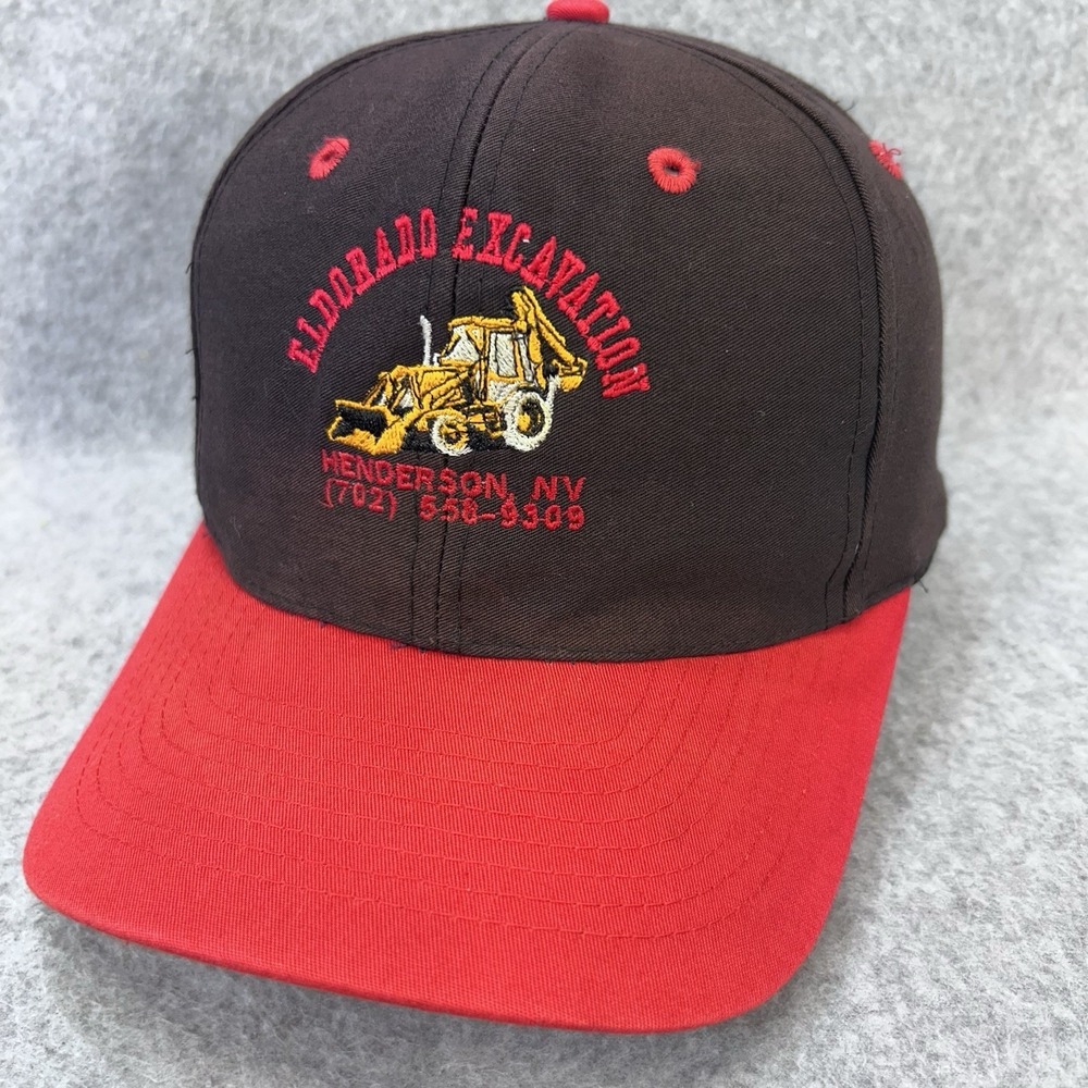 El Dorado Excavation Henderson‎ NV Nissin Snapback Cap Backhoe Black Red Hat